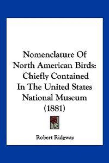 Nomenclature Of North American Birds