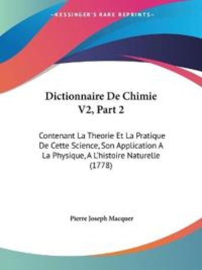 Dictionnaire De Chimie V2, Part 2