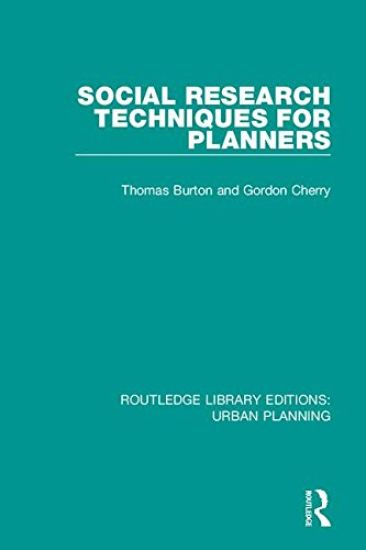 Social Research Techniques for Planners – Thomas Burton, kirjan kansikuva
