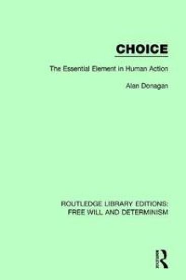 Choice – Alan Donagan, kirjan kansikuva
