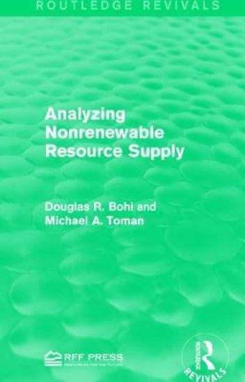 Analyzing Nonrenewable Resource Supply