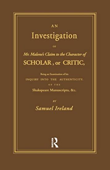 Investigation into Mr. Malone's Claim to Charter of Scholar