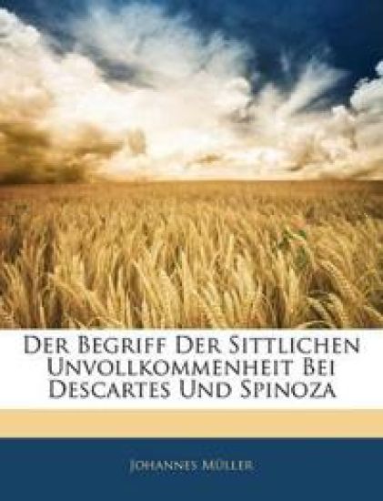Der Begriff Der Sittlichen Unvollkommenheit Bei Descartes Und Spinoza