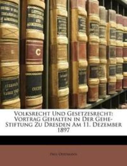 Volksrecht Und Gesetzesrecht