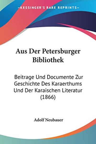 Neubauer, A: Aus Der Petersburger Bibliothek