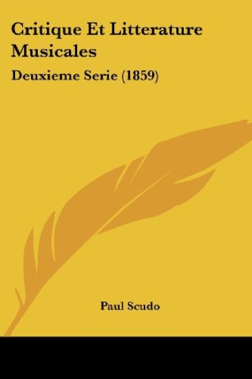 Critique Et Litterature Musicales