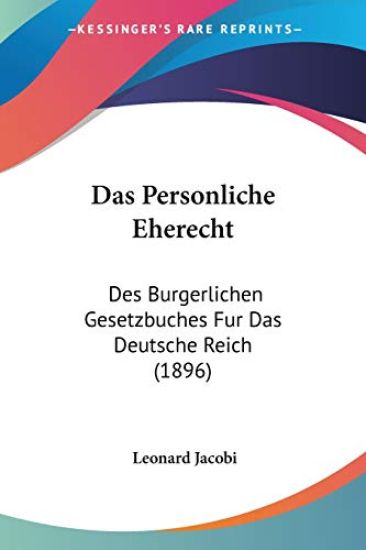 Jacobi, L: Personliche Eherecht