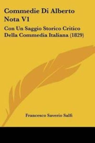 Commedie Di Alberto Nota V1