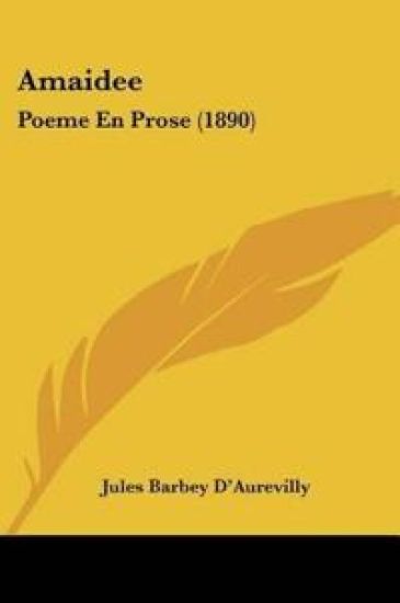 Amaidee – Jules Barbey D'Aurevilly, kirjan kansikuva