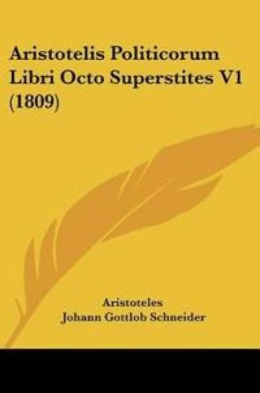 Aristotelis Politicorum Libri Octo Superstites V1 (1809)