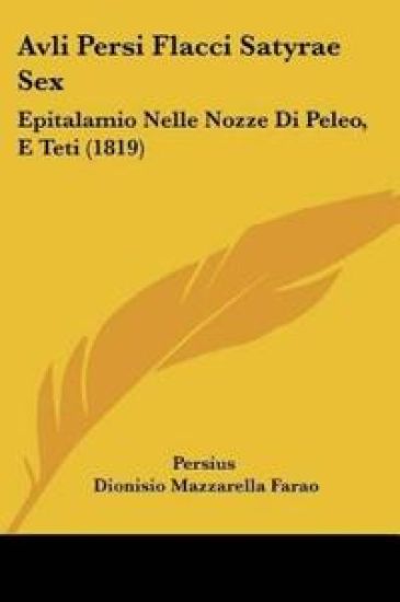 Avli Persi Flacci Satyrae Sex