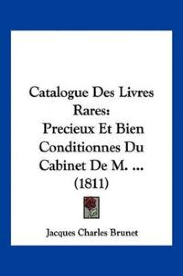 Catalogue Des Livres Rares