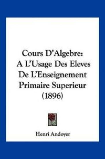 Cours D'Algebre