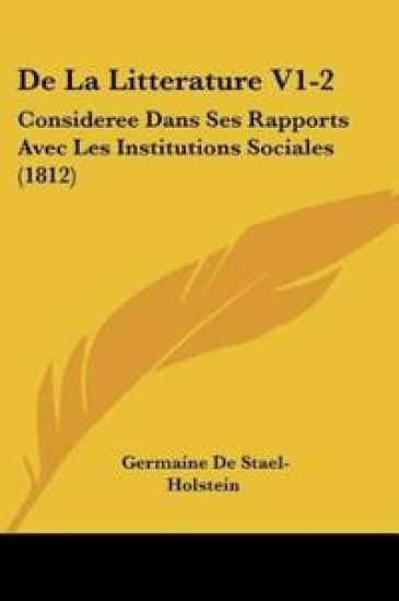 De La Litterature V1-2