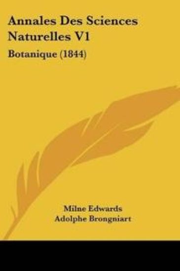 Annales Des Sciences Naturelles V1