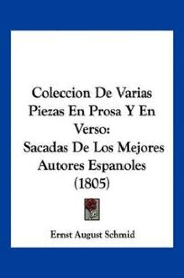 Schmid, E: Coleccion De Varias Piezas En Prosa Y En Verso