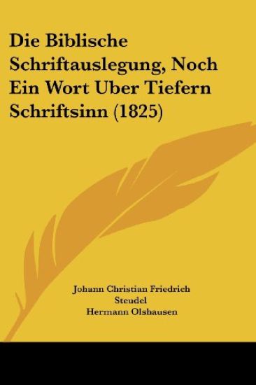 Steudel, J: Biblische Schriftauslegung, Noch Ein Wort Uber T