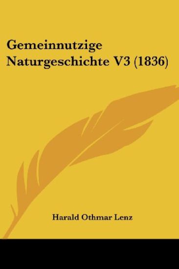 Lenz, H: Gemeinnutzige Naturgeschichte V3 (1836)