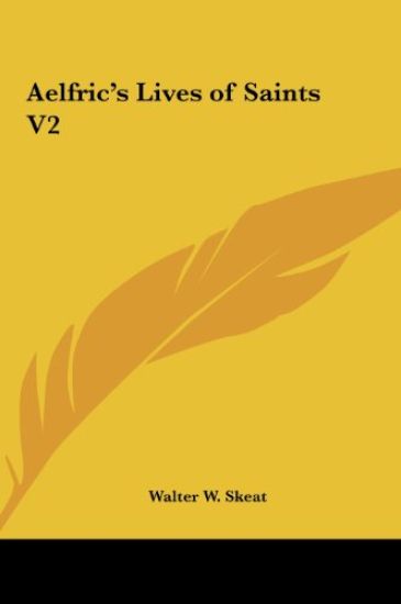Aelfric's Lives of Saints V2 – Walter W. Skeat, kirjan kansikuva