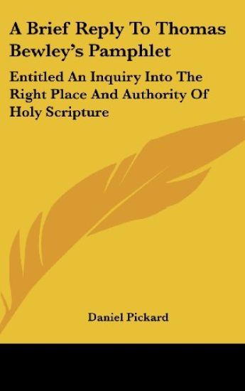A Brief Reply To Thomas Bewley's Pamphlet