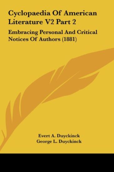 Cyclopaedia Of American Literature V2 Part 2