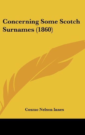 Concerning Some Scotch Surnames (1860)