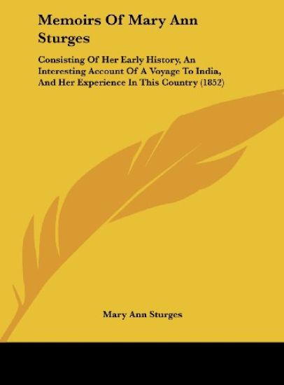 Memoirs Of Mary Ann Sturges