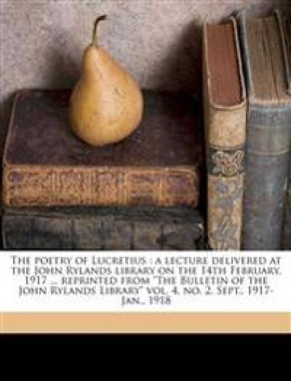 The poetry of Lucretius