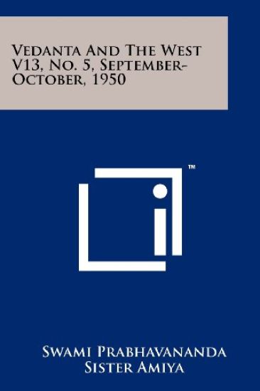 Vedanta and the West V13, No. 5, September-October, 1950