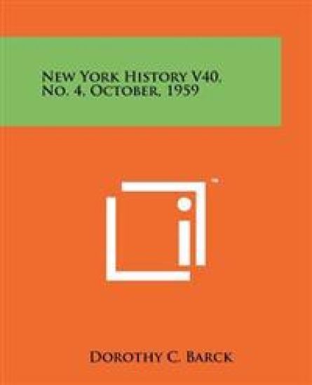 New York History V40, No. 4, October, 1959