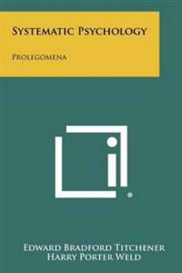 Systematic Psychology: Prolegomena
