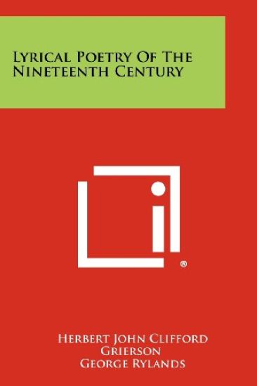 Lyrical Poetry of the Nineteenth Century