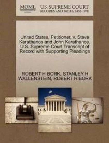 United States, Petitioner, V. Steve Karathanos and John Karathanos. U.S. Supreme Court Transcript of Record with Supporting Pleadings