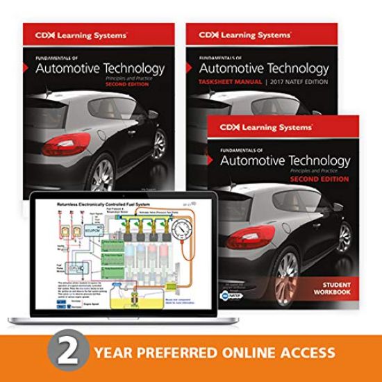 Fundamentals of Automotive Technology, Second Edition, Student Workbook, Tasksheet Manual, and 2 Year Online Access to Fundamentals of Automotive Technology ONLINE