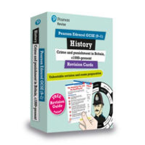 Pearson REVISE Edexcel GCSE History Crime & Punishment in Britain Revision Cards incl. online revision and quizzes - for 2025 exams