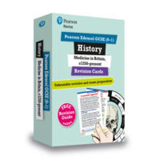 Pearson REVISE Edexcel GCSE History Medicine in Britain: Revision Cards incl. online revision and quizzes - for 2025, 2026 exams