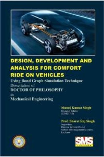Design, Development and Analysis for Comfort Ride on Vehicles – Manoj Kumar Singh, kirjan kansikuva