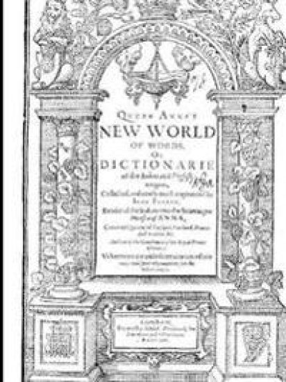 Florio's  Italian English Dictionary of 1611
