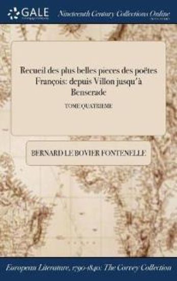 Recueil des plus belles pieces des poëtes François