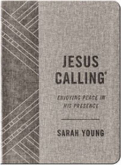 Jesus Calling, Textured Gray Leathersoft, with Full Scriptures