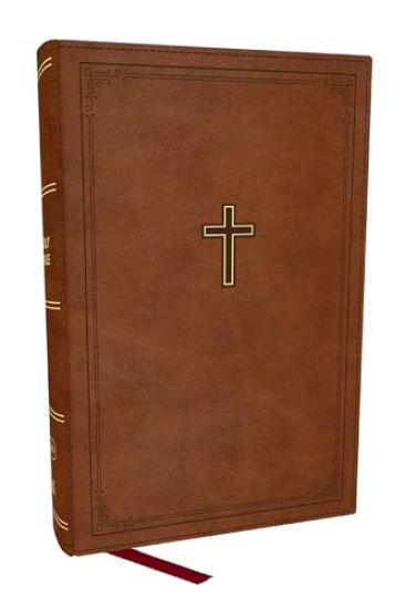 KJV Personal Size Large Print End-of-Verse Reference Bible, Brown Leathersoft, Red Letter, Comfort Print