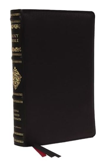 KJV, Personal Size Reference Bible, Sovereign Collection, Black Premium Goatskin Leather, Premier Collection, Comfort Print