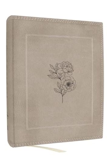NKJV, Journal the Word Bible, Large Print: Reflect, Journal or Create Art Next to Your Favorite Verses (Stone Leathersoft over board, Red Letter)