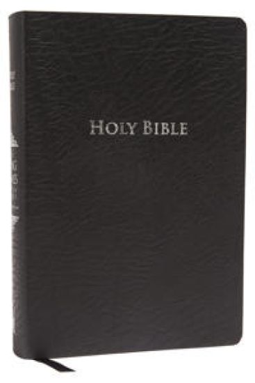 KJV Study Bible, Large Print, Bonded Leather, Black, Thumb Indexed, Red Letter