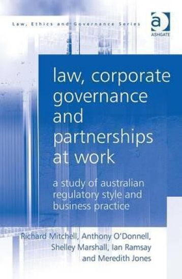 Law, Corporate Governance and Partnerships at Work – Richard Mitchell, kirjan kansikuva