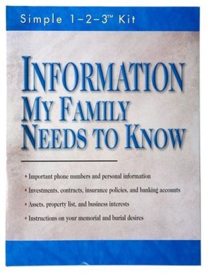Information My Family Needs to Know (Folder - Simple 1-2-3 Kit)