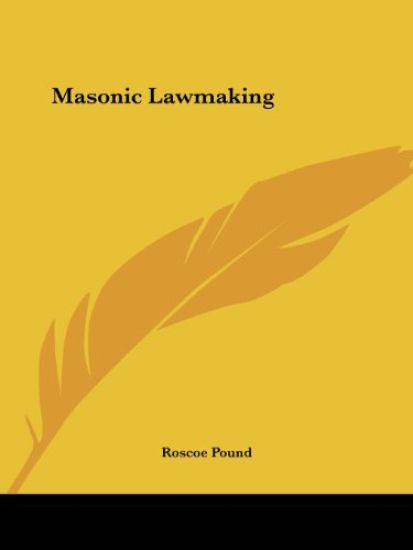 Masonic Lawmaking