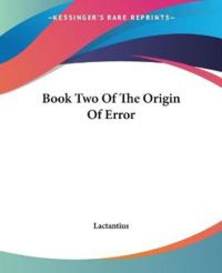 Book Two Of The Origin Of Error