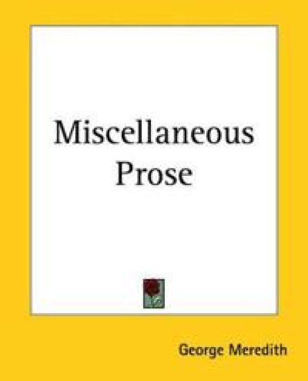 Miscellaneous Prose