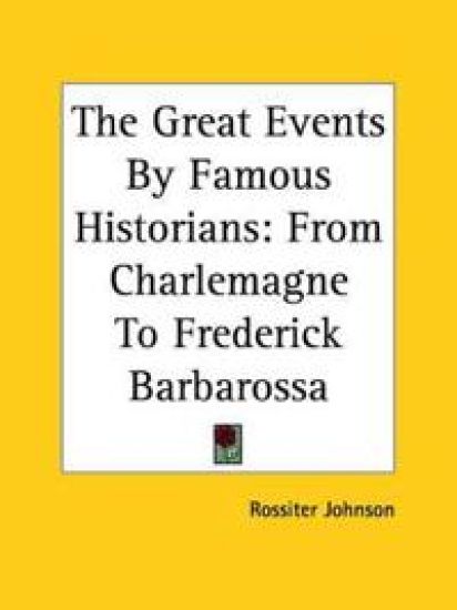 Great Events By Famous Historians